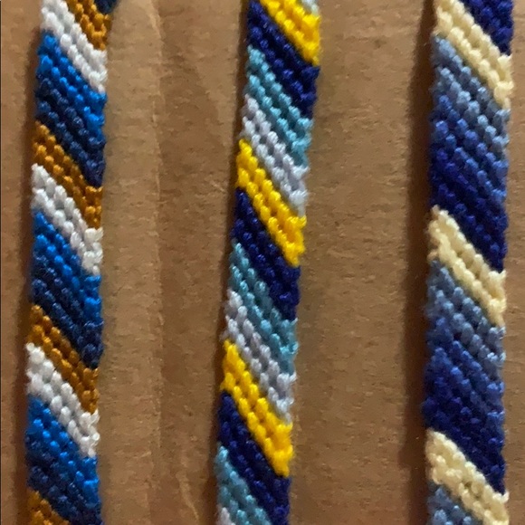 Blue and Yellow Adjustable Friendship Bracelets! - Picture 3 of 3